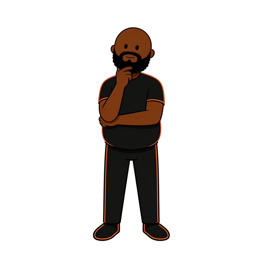 Cha3el mascot thinking through the project steps